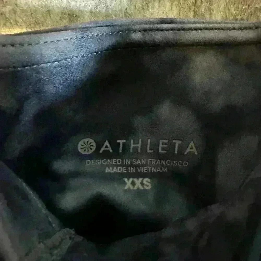 Athleta Powervita Leggings Blue Tie Dye - XXS - Picture 2 of 4